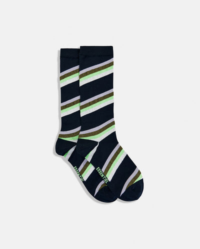 Joyz Striped Socks - Navy Stripe