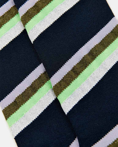 Joyz Striped Socks - Navy Stripe