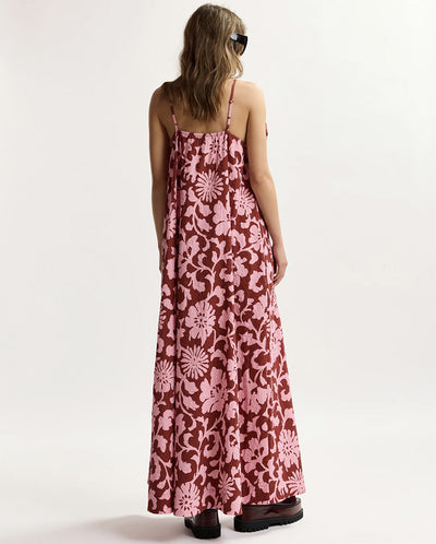Johnson Large Bow Dress - Faded Plum