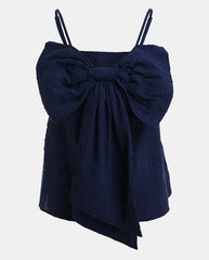 Jogs Bow Babydoll top Top - Patriot Blue