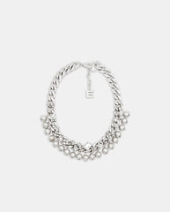 Jecki Rhinestone Necklace - Silver