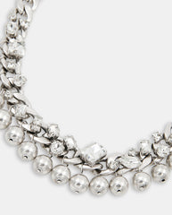 Jecki Rhinestone Necklace - Silver