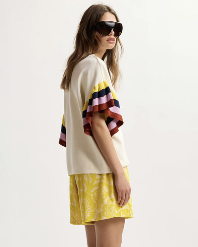 Januar Knit Top - White Mix