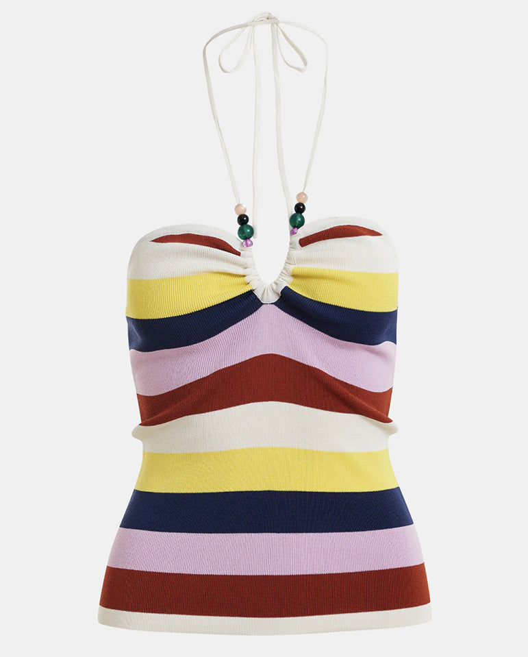 Jellie Knit Top - White Mix