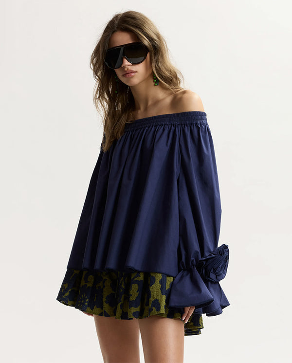 Jofie Off The Shoulder Top - Patriot Blue