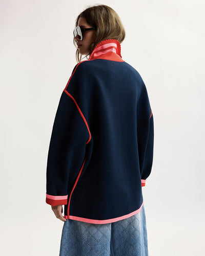 Kokorico Knitted Cardigan - Navy