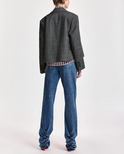 Kiana Cropped Blazer - Charcoal Check