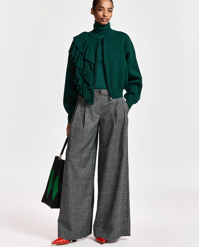 Kollection Wide Leg Pant - Charcoal