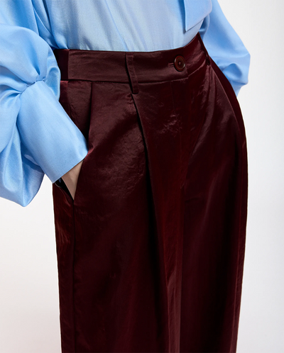 Karmen Wide Leg Pant - Wine Not
