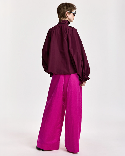 Keily Pussy Bow Tie Top - Wine Not