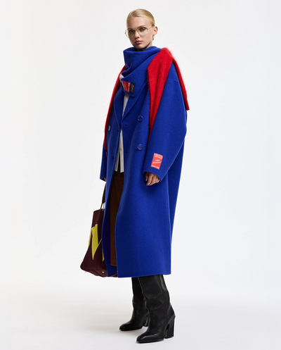 Kelp Double Face Coat - Indigo Ink