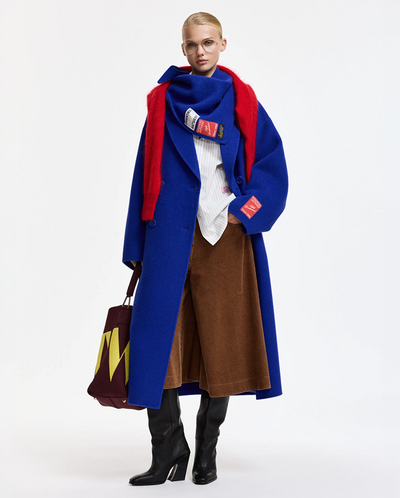 Kelp Double Face Coat - Indigo Ink