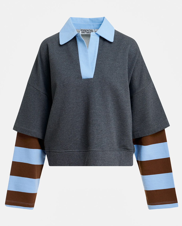 Kantelou Polo Sweatshirt - Steel Pulse