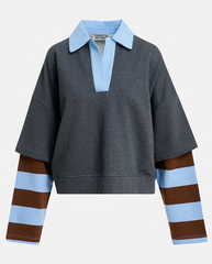 Kantelou Polo Sweatshirt - Steel Pulse