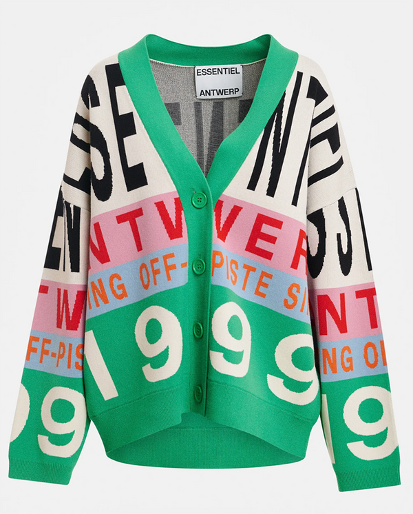 Kreezer Jacquard Cardigan - Off White Mix