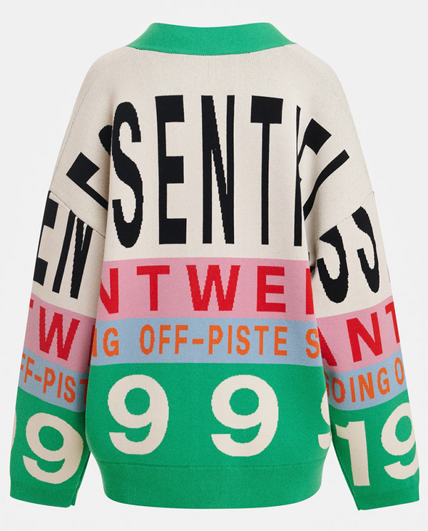 Kreezer Jacquard Cardigan - Off White Mix