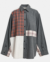 Kingsley Patchwork Shirt - Black Mix