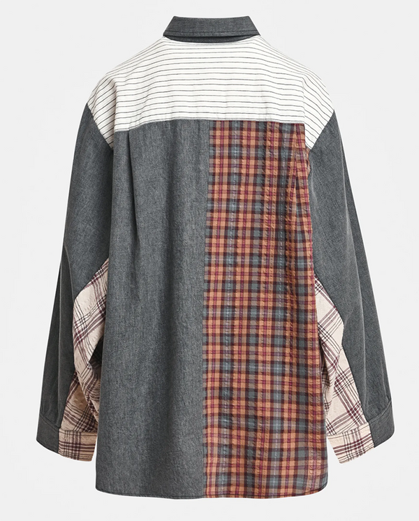 Kingsley Patchwork Shirt - Black Mix