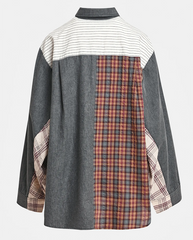 Kingsley Patchwork Shirt - Black Mix