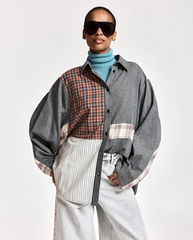 Kingsley Patchwork Shirt - Black Mix