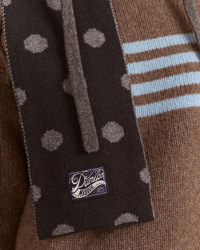 Merion Wool Reversible Scarf - Grey Spot