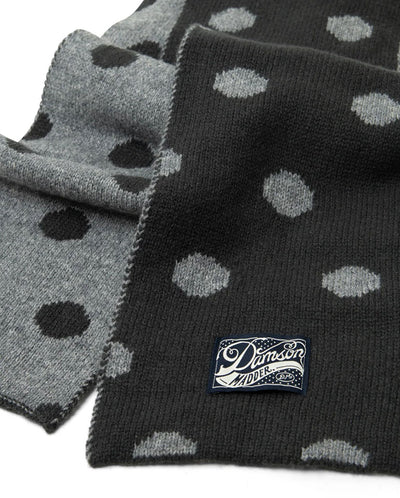 Merion Wool Reversible Scarf - Grey Spot
