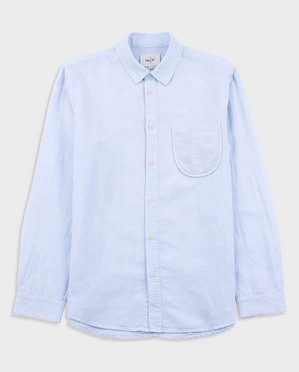 Contrast Pocket Shirt - Soft Blue