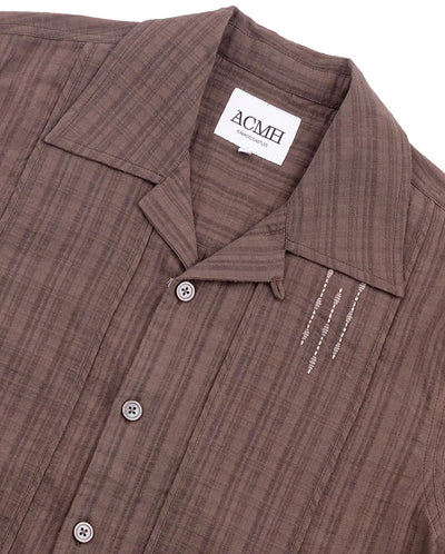 Naked Shirt - Burnt Umber Crinkle Check