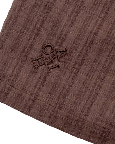 Naked Shirt - Burnt Umber Crinkle Check