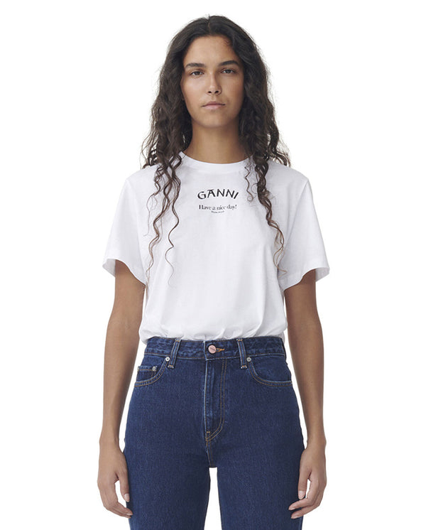 Relaxed O Neck tee WHITE