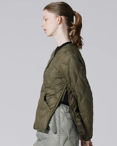 Military V Neck Down Jacket - Azuki