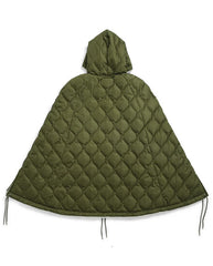 Military Down Cape - D.Olive / Cream