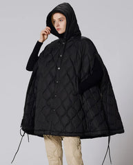 Military Down Cape - D.Olive / Cream