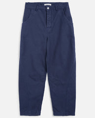 Twisted Seam Jacquard Trouser - Navy