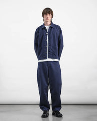 Twisted Seam Jacquard Trouser - Navy