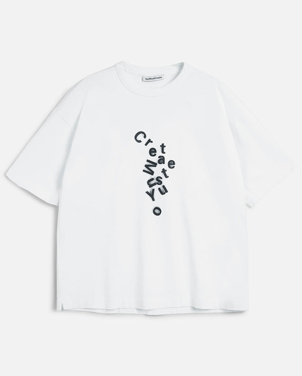 Triple Tee - White Logo Print