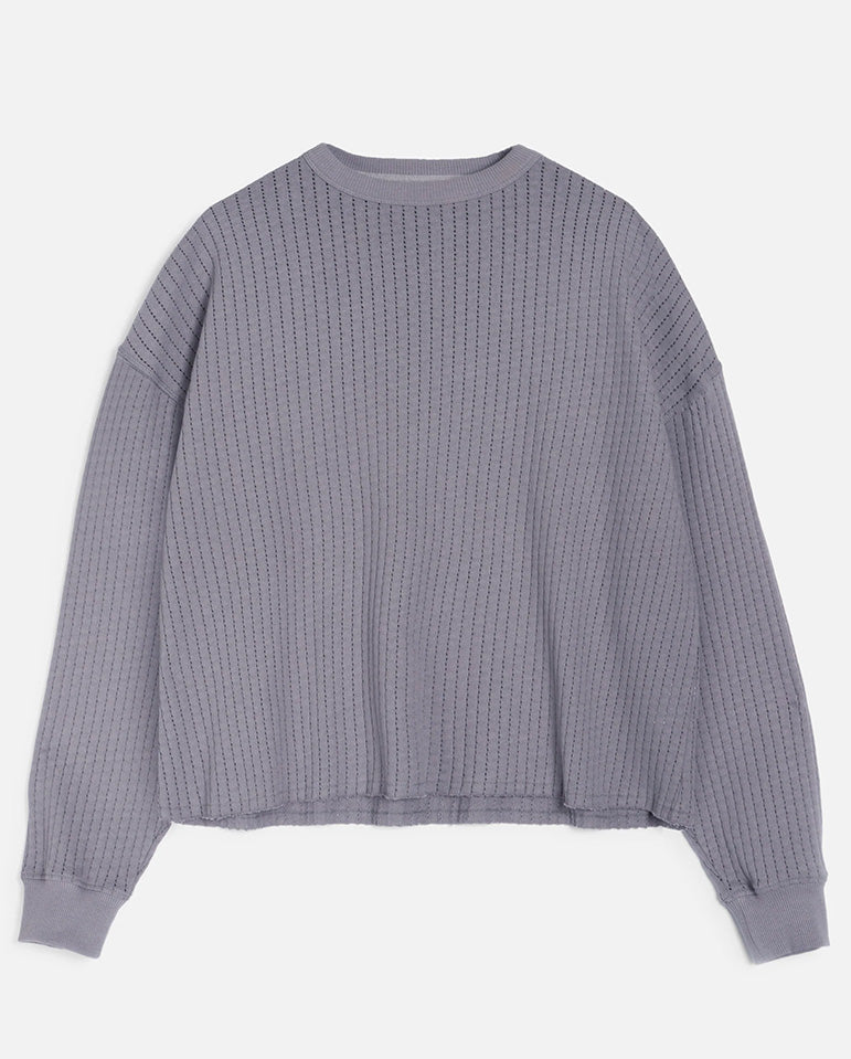 Studio Perforated Sweatshirt - Grey