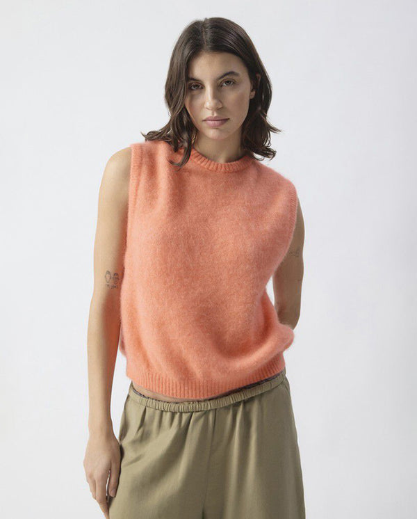 Vitow Sleeveless Knit - Salmon Melange