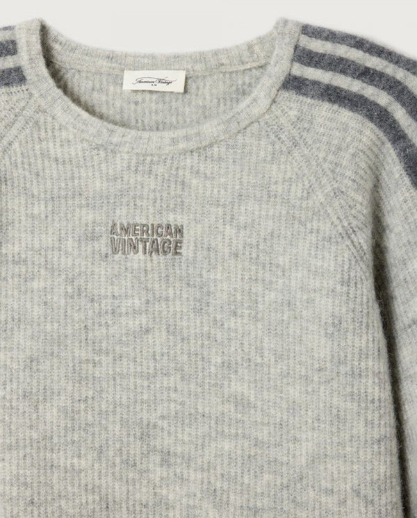 Vitow Crew Neck Tunic Knit- Grey