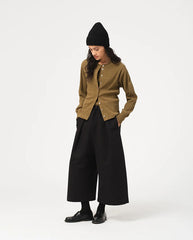 Button Down Rib Top - Olive