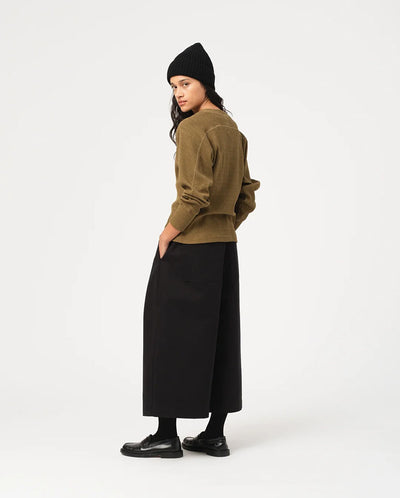 Button Down Rib Top - Olive