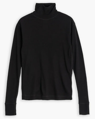 Rib Wool Turtle Neck - Black