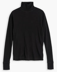 Rib Wool Turtle Neck - Black