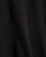Rib Wool Turtle Neck - Black