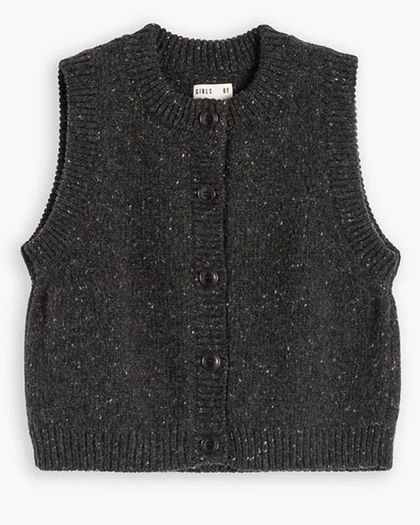 Welsh Vest - Asphalt Neppy Wool