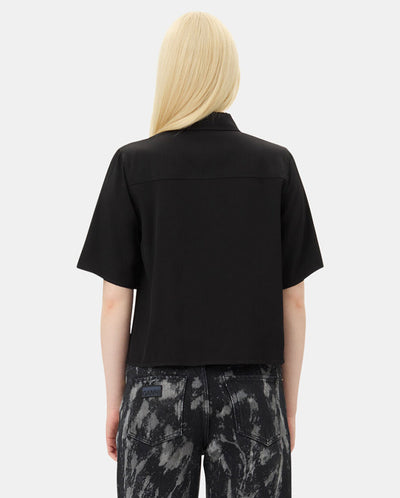 Viscose Twill Blouse BLACK