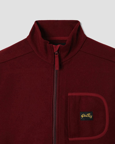 Wool Fleece Jacket - Dark Red