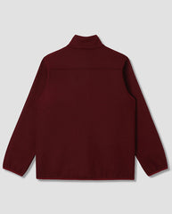 Wool Fleece Jacket - Dark Red