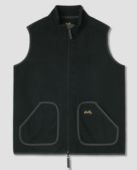 Wool Fleece Vest - Very Dark Green