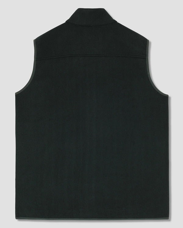 Wool Fleece Vest - Very Dark Green
